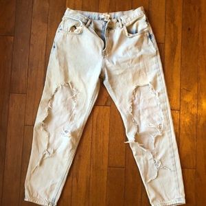 Forever 21 boyfriend jeans. Light wash